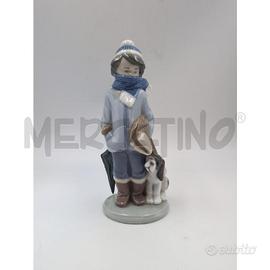 STATUINA RAGAZZO SCIARPA LLADRO