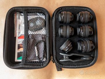 Kit in cofanetto 11 lenti per smartphone