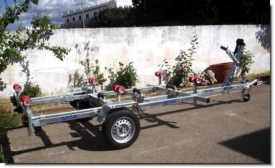 Carrello per barca MTA 400Kg Rimorchio NO FRENI