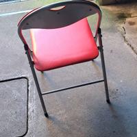 12 sedie nuove pieghevoli rosse