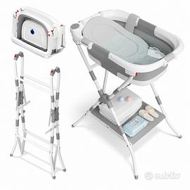 Vaschetta Bagnetto Pieghevole 3-in-1 con Supporto