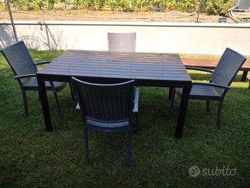 set tavolo sedie giardino 