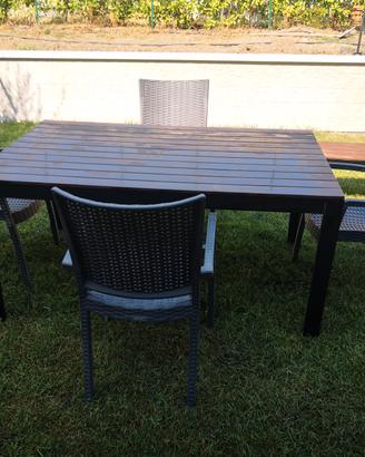set tavolo sedie giardino 