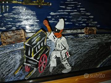 Quadro golfo di Napoli in 3D