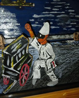 Quadro golfo di Napoli in 3D