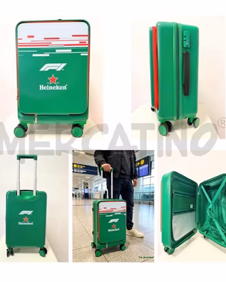 TROLLEY HEINIKEN CABIN BAG VERDE F1 NUOVO