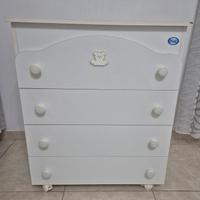 Fasciatoio cassettiera con basca bagnetto Pali