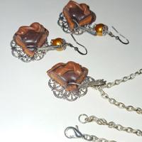 Set collana + orecchini “dolcetto/cioccolatino”