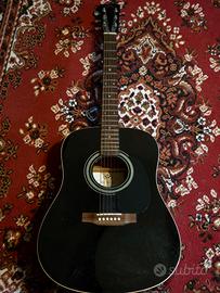 Chitarra acustica nera dreadnought