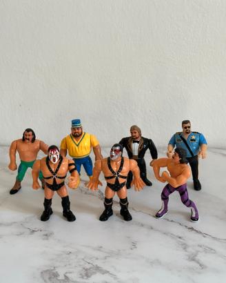 Vintage 1991 set of 7 Action Figure WWF Wrestling