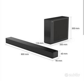 Soundbar con sub woofer wireless 240w