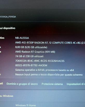 Notebook AMD A12-9720P RADEON 8GB RAM