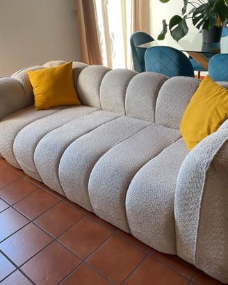 Divano Confalone Bouclé Beige ModernoDesign 3 Post