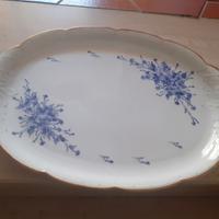 vassoio vintage decorato a mano bordo d'oro