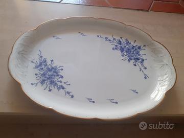 vassoio vintage decorato a mano bordo d'oro