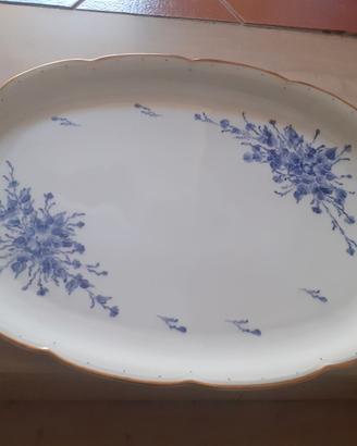 vassoio vintage decorato a mano bordo d'oro