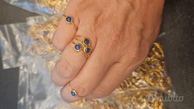 anelli dorati, bijoux, lotto di anelli