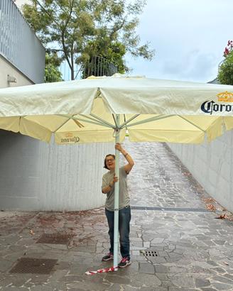 Ombrellone birra corona mt 3x3