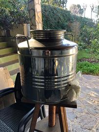 Tanica acciaio da 30 litri con rubinetto