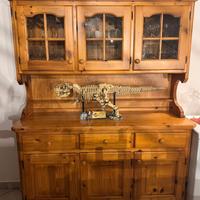 Credenza con vetrina in legno