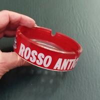 Posacenere vintage in vetro Rosso Antico