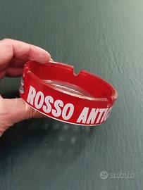 Posacenere vintage in vetro Rosso Antico