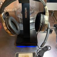 Base per cuffie o visore BATTLETRON luci 3d +prese