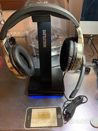 Base per cuffie o visore BATTLETRON luci 3d +prese