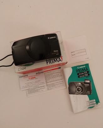 Canon Prima Zoom 70F scatola testata con pellicola