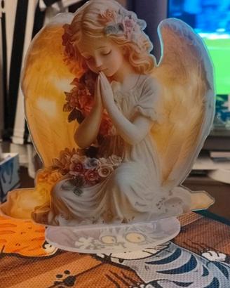 Decorazione artistica Angelo che prega con Ali
lum