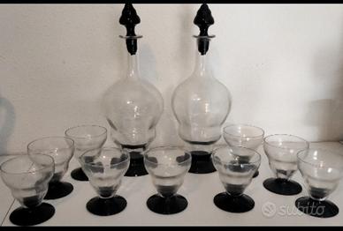 Servizio acqua e vino vintage Art Déco 