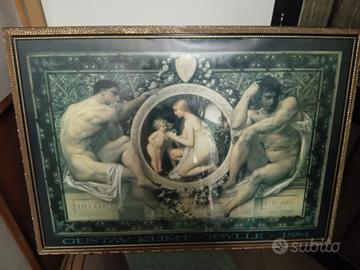stampa riproduzione quadro di Gustav Klimt Idylle