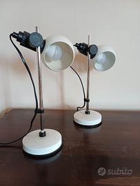 Coppia lampade space age bianche