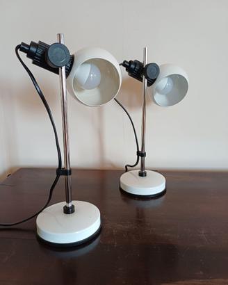 Coppia lampade space age bianche