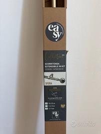 Asta scorritenda estensibile+supporti+anelli tende