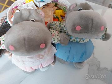 peluche coppia  ippopotami