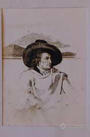 Incisione Anni '80 De Andreis "Ritratto di Goethe"