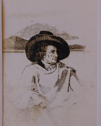 Incisione Anni '80 De Andreis "Ritratto di Goethe"