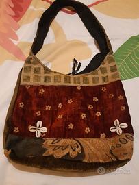Borsa in velluto etnica