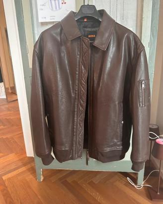 Giacca bomber in pelle Hugo boss
