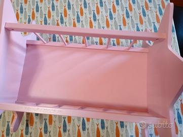 Lettino a dondolo per bambole gioco per bambine