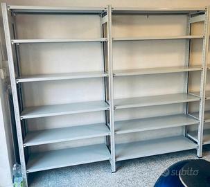 Scaffali in Metallo Zincato a Incastro (6 Ripiani)