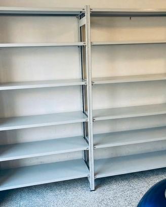 Scaffali in Metallo Zincato a Incastro (6 Ripiani)