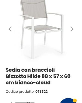 Poltrone con braccioli per esterno e giardino 
