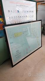 Cartina incorniciata Puerto Rico Martinica