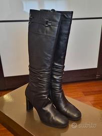 Stivali donna in vera pelle nera Luca Verri 