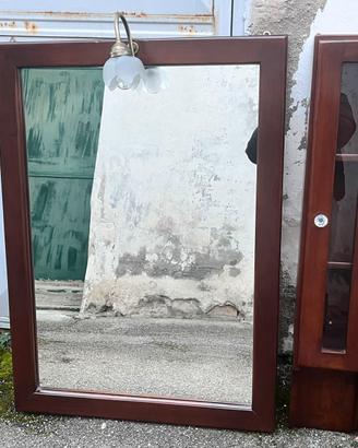 Specchio arte povera con annesso mobiletto