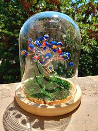 Bonsai decorativo in perle di vetro di Murano