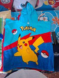poncho mare pokemon  100 % cotone