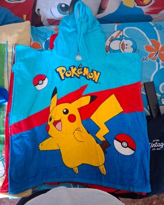 poncho mare pokemon  100 % cotone